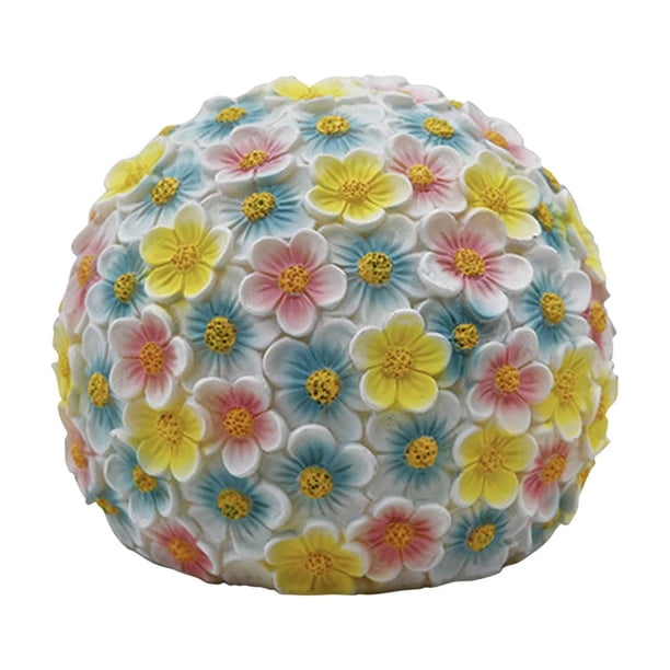 Adornos florales con energía solar para casas de familia, jardines, patios, decoraciones de resina, luces de colores, flores, libélulas, mariposas, adornos de jardín, lámpara de jardín.