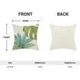 thumbnail image 5 of Summer Tropical Leaves Pillow Covers 18x18 Set of 2, Green Monstera Palm Decor Throw Pillow Covers Linen Outdoor Decorative Summer Cushion Case for Couch Sofa Outdoor Home Decor, 5 of 5