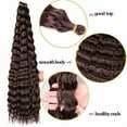 thumbnail image 2 of XmhyTop 24 Inch 6-Bundle Human Braiding Hair, 100g/Bundle Deep Wave Curly Extensions, Wet and Wavy Texture for Boho Braids Styling, Blonde A, 2 of 2
