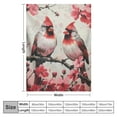 thumbnail image 4 of Orinice Red Cardinal Flower Branch Blanket Gifts for Women Pink Floral Birds Flannel Throw Blankets Soft Comfy Lightweight for Home Decor Couch Bed Sofa 60x50 Inches 50x60in, 4 of 6