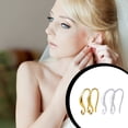 thumbnail image 1 of Women Modern Style Earring Hanger Portable Reusable Portable Reusable Brass Ear Hook Anti-drop Jewellery DIY Crafting Handicraft Accessory Silver, 1 of 7