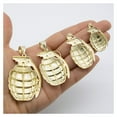 thumbnail image 2 of Textured Grenade Charm Pendant Unisex Adult Solid 10K Yellow Gold, All Sizes - Goldum NYC, 2 of 4