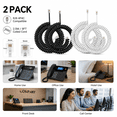 thumbnail image 5 of Sakiika  2 Pack RJ9 4P4C Coiled Phone Handset Cord, Universal Landline Telephone Receiver Cable for Home Office, Black & White, 5 of 5