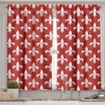 thumbnail image 2 of Ambesonne Fleur De Lis Valance & Curtain, Heraldry, 55"x24", Red White, 2 of 7