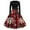 Deep Red, variant on Christmas Dresses for Women Women's Fashion Round Neck Casual Slim Christmas Printed Long Sleeve Dresses for Christmas Party,Blue,L