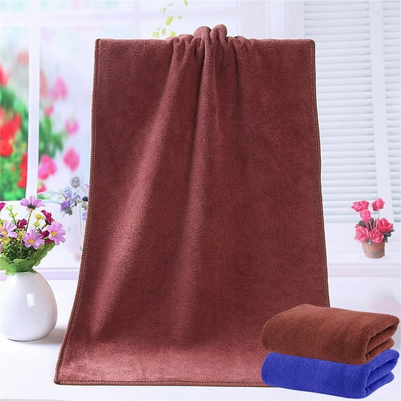 Kbndieu Bath Towels 2PC Towel Shower Absorbent Superfine Fiber Soft Comfortable Towel