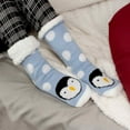 thumbnail image 4 of Extra Thick Soft Warm Cozy Fuzzy Thermal Cabin Fleece-lined Knitted Non-skid Crew Socks -Assortment N - 3 pairs, 4 of 7