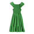 thumbnail image 4 of Cinvoph 3-14 Ans Tout-Petits Enfants Filles Robes Dentelle Manche à Volants Robe Plissée Préado Été Robe Décontractée à Étages, 4 of 7