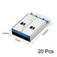 Connecteur Mini PCB USB-AM 3.0 Jack Mâle 9 Broches SMT 180 Degrés 20Pcs – image 2 sur 4