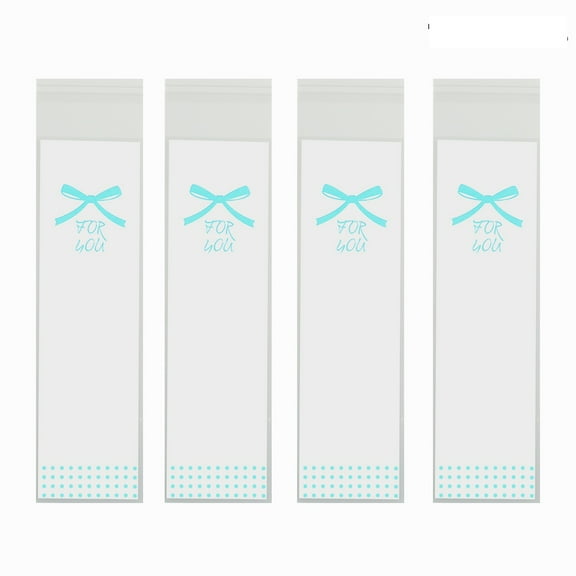 GOOHOCHY 100pcs Self-Adhesive Clear Bags for Candy Cookies Storage CPP Material