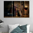 thumbnail image 3 of TISHIRON 3PCS Framed Wine Theme Canvas Wall Art Set,36"x24" Glasses and Red Wine Cups Canvas Art Decor, 3 of 7