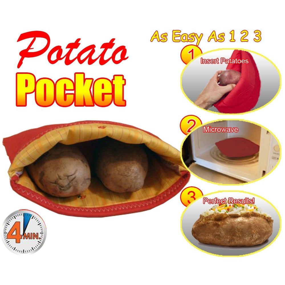 2pc 5star Microwave Potato Pocket, Baked Potato Microwave Baking Bag