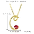 thumbnail image 2 of Jusqu'à 65% de Réduction sur les Colliers SMihono pour Femmes, Collier Lettre Rose avec Strass, Pendentif Rétro en Anglais, 2 of 2