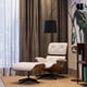 thumbnail image 5 of Mubson Sillon Lounge con Ottoman De Piel Genuina Silet Blanco, 5 of 5