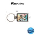 thumbnail image 3 of Retro Technology Collage Computer Metal Rectangle Keychain, 3 of 7