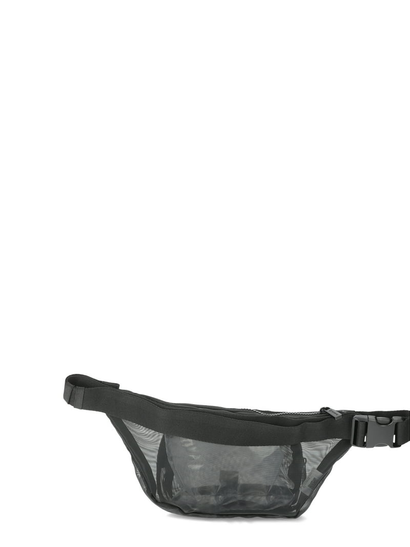 Reebok Women's Black Fanny Pack Bag, Crossbody Strap, 2 Zipper