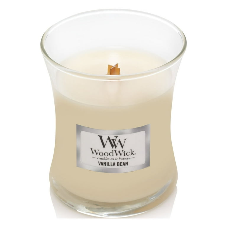 Woodwick vanilla bean candle