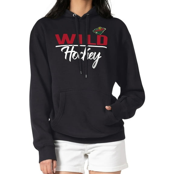Women's G-III 4Her by Carl Banks Black Minnesota Wild  Team Sport Tri-Blend Fleece Hoodie