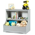 thumbnail image 3 of Resenkos Kids Floor Cabinet Multi-Functional Bookcase -Gray, Kids Toy Storage for Kids, Boys, Girls, 3 of 6