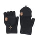 thumbnail image 5 of Guantes sin tapa abatible que hacen punto, gruesos, flexibles, cálidos, de medio para mujeres, niñas, damas, deportes al aire Negro Soledad guantes sin dedos, 5 of 8