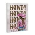 thumbnail image 3 of Stupell Industries Rustic Lodge Pink & Brown Howdy Cowgirl Canvas Art, 24 x 30, by Lettered and Lined, 3 of 7
