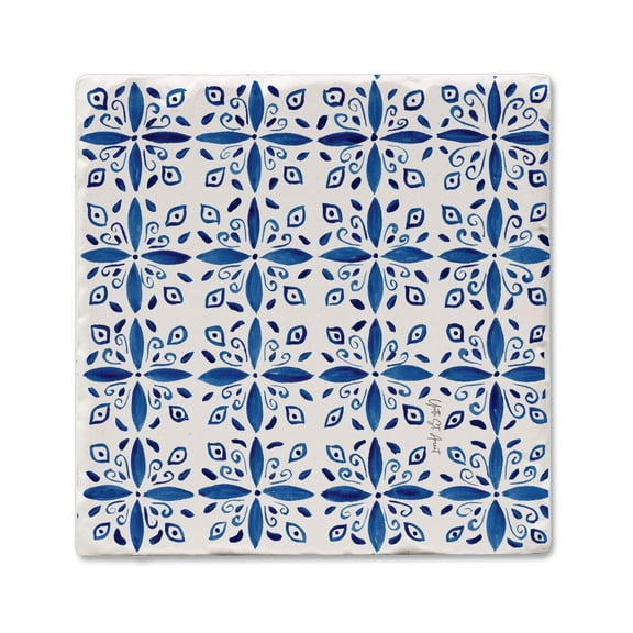 Thirstystone "Mediterranean Tile" Single Tumbled Tile Stone Coaster