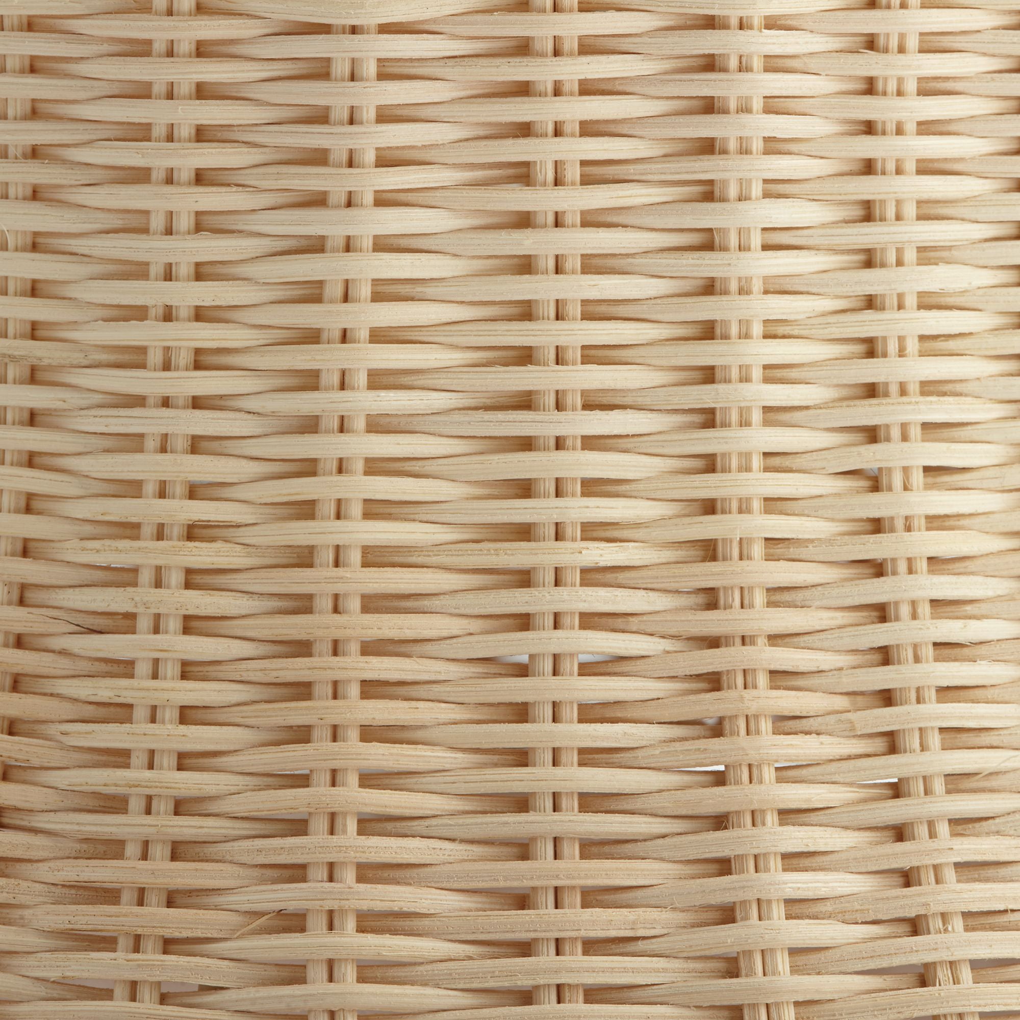 Springcrest 10" Top x 11 1/2" Bottom x 8" High x Lamp Shade Replacement Small Corset Drum Coastal Unbleached Rattan Harp Finial