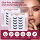 thumbnail image 3 of Pestañas magnéticas Houldhowd, 5 pares con delineador de ojos (natural), 3 of 8