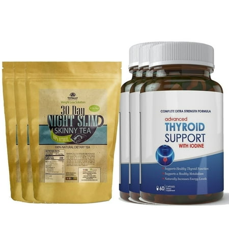 Night Slim Skinny Tea and Thyroid Support Combo Pack