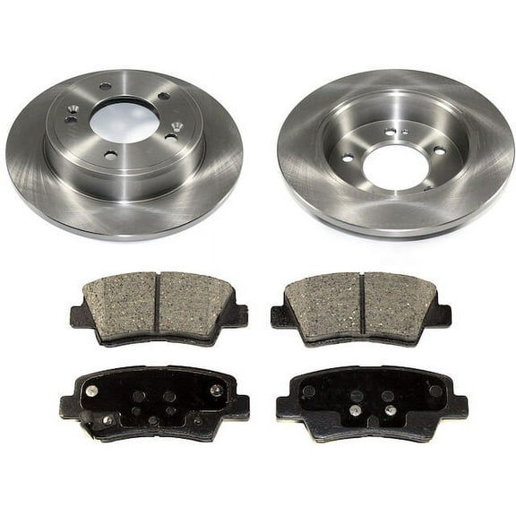 Rear Brake Pad and Rotor Kit - Compatible with 2013 - 2014 Hyundai Elantra Coupe