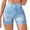 Light Blue, variant on Women’s Faux Denim Seamless Yoga Shorts, High Waist Butt Lifting Workout Shorts, Multi-Color, S/M/L