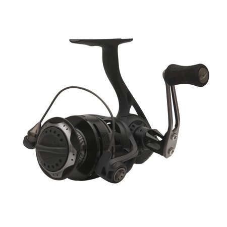 UPC: 0032784628804 | Quantum Smoke Spinning Fishing Reel  Size 15 Reel  Changeable Right- or Left-Hand Retrieve  Continuous Anti-Reverse Clutch with NiTi Indestructible Bail  SCR Alloy Frame  5.7:1 Gear Ratio  Black