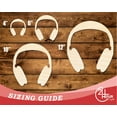thumbnail image 3 of Unfinished Wood Headphones Shape 6" / 1/4", 3 of 3