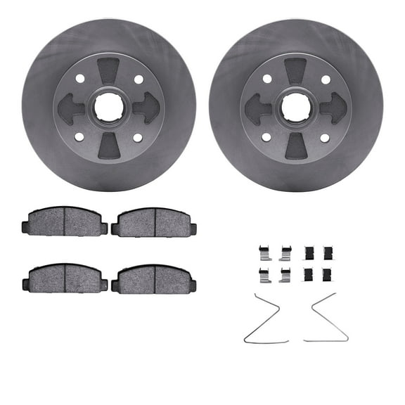 Dynamic Friction Company Front Brake Rotors with 5000 Advanced Brake Pads includes Hardware 6512-80082