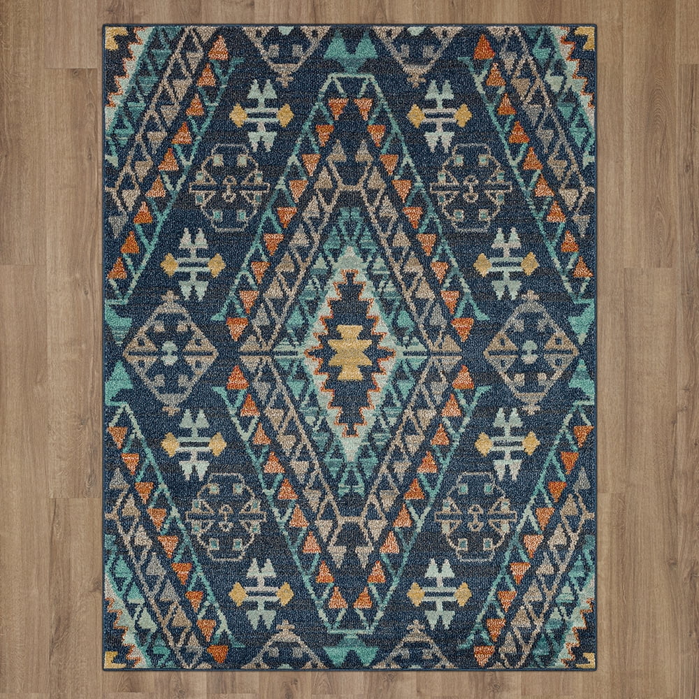Mohawk Home Onslow Indoor Geometric Area Rug, Blue, 7'10" x 10'