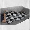 thumbnail image 6 of Geometric Soft Flannel Fleece Blanket, Black and White Symmetrically Aligned Rhombus Diamonds Background, Cozy Plush for Indoor and Outdoor Use, 50" x 60", Grey Pale Grey and Black, by Ambesonne, 6 of 6