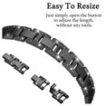 thumbnail image 4 of BANDOVA X-Shape Metal Band with Sparkly Rhinestones, Dressy Bracelet Compatible with Samsung Galaxy Watch 7/6/5/4, Black, 20mm, 4 of 6