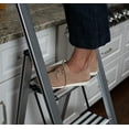 thumbnail image 5 of BirdRock Home 3-Step Slim Aluminum Step Ladder, 5 of 9