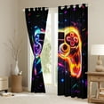 thumbnail image 3 of Homewish Colorful Game Console Blackout Curtains Set of 2 (52x84 Each),Gamer Gaming Window Curtains,Multicolor Starry Sky Curtains and Drapes For Boys,Breathable Bedroom Decorative, 3 of 6