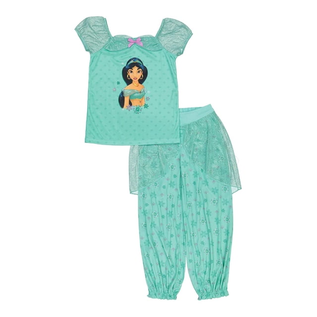 Set de pijama Disney Princess LOVE JASMINE para niñas, de 2 a 8 años