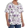 thumbnail image 2 of Yiaed Lavender Flowers Print Mens Casual Wrinkle Free Shirts Short Sleeve Button Down Summer Stretch Dress Shirt-XX-Large, 2 of 5