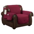 thumbnail image 3 of Quick Fit REYN 15663D-6 65 x 70,5 Po Housse de Chaise Réversible Résistant à l'Eau avec Poches & 44; Rouge Bordeaux & Beige, 3 of 3