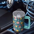 thumbnail image 4 of Holiday Snowman Winter Coffee Cup 40oz Stainless Steel Tumbler, Insulated Travel Mug with Handle and Straw, Christmas Gift for Men Women, 4 of 4