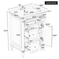 thumbnail image 6 of MAYEERTY 24" Bathroom Vanity with Sink, 1 Flip Drawer 2 Drawers Adjustable Shelf, Solid Wood MDF, Black, 6 of 6