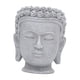 thumbnail image 2 of Maceta con forma de cabeza de Buda, maceta para plantas, decoración creativa gris, adorno, regalo para plantas. Estilo A, 2 of 9