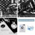 thumbnail image 6 of Blackout Curtains for Bedroom, American Flag Room Darkening Window Drapes for Living Room, Black US Flag Eagle Thermal Insulated Grommet Curtains, 42x63 inch, 2 Panels, 6 of 9