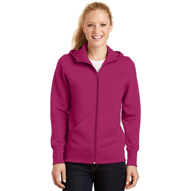 Chaqueta polar con capucha y cremallera completa deporte-tek para mujer S Pink Rush