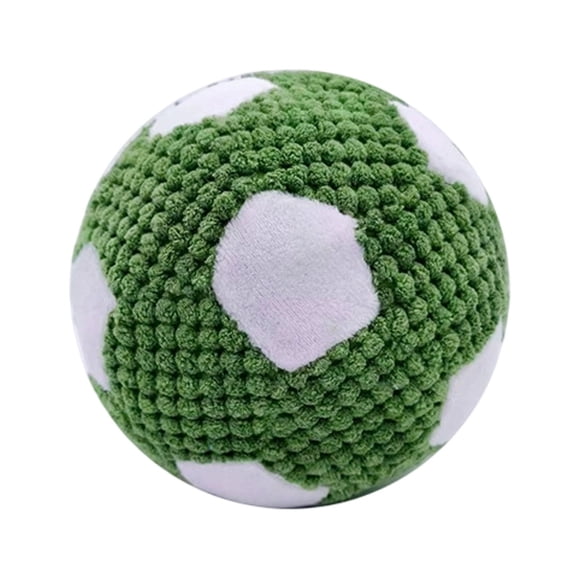 JWCJ 5.9" Soft Plush Soccer Ball, Green-White Fabric Kick Ball and Hacky Sack for Indoor and Outdoor Family Games