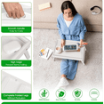 thumbnail image 4 of Bed Tray Table Folding Legs with Handles Breakfast Food Tray for Sofa,Bed,Eating,Drawing,Platters Serving Lap Desk Snack Tray (Bamboo Medium), 4 of 7