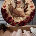 thumbnail image 4 of Highland Cow Area Rug Valentines Day 31.5x31.5 Inch Decorative Home Mat, Indoor Outdoor Carpet for Farmhouse Porch Entryway Living Room, Rustic Country Decor Gift for Mom Wife Farmers, 4 of 8